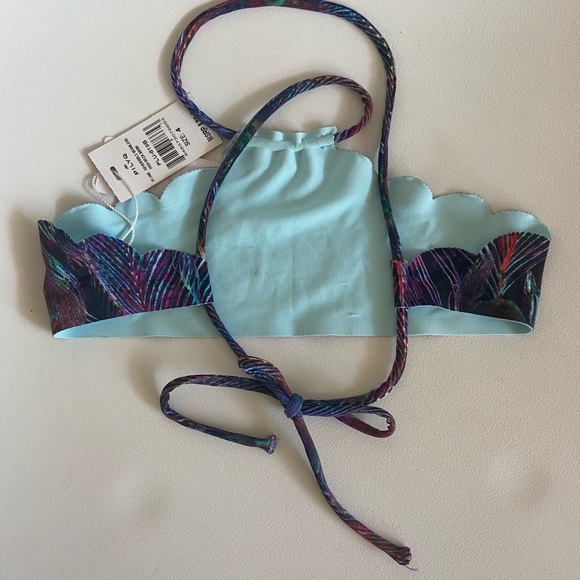 NWT PilyQ Girls Plume Peacock High Neck Bikini 4 - Picture 4 of 5